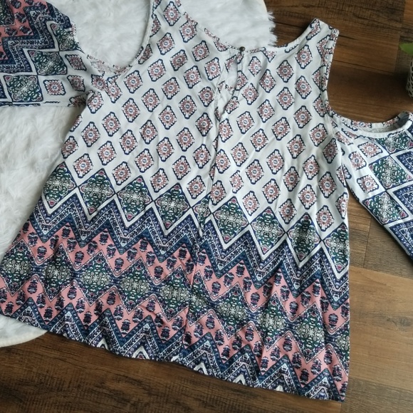 Arizona Hippie Boho Bell Sleeve Crop Top Medium - Picture 6 of 6